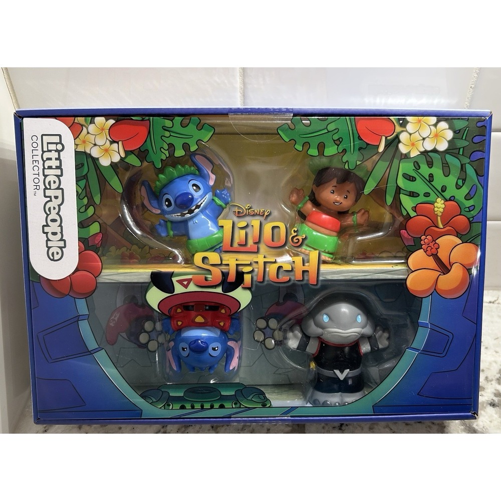 Fisher-Price Little People Collector Lilo & Stitch Figure‎ 4 Pack Toy Figure Set